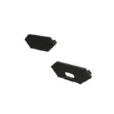 Zwart LED hoekprofiel 2 meter met opaal cover 24 mm x 8,50 mm - C28ZWART