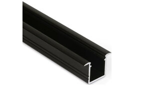 Zwart LED inbouw profiel met klikcover 18,80 mm x 12,00 mm - 03.1ZWART