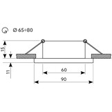 Kantelbare ronde LED spot behuizing - OH50 transparant zwart met zilver