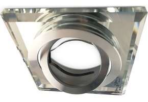 Kantelbare luxe LED spot behuizing - OH51 transparant met zilver