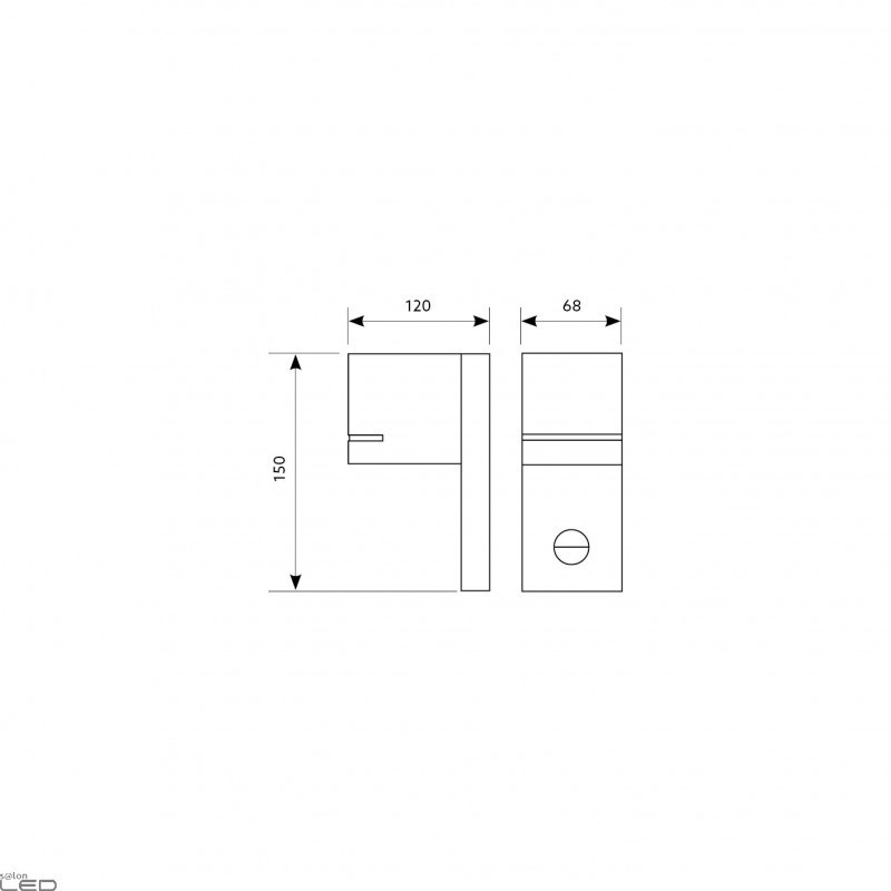 LED wandlamp voor buiten - half rond - met bewegingssensor - zwart 165 x 100mm - GU10 - QUAZAR13 ZWART