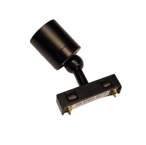 Mini LED Vitrine Spot - 1 watt - 2700 kelvin Extra Warm Wit - MAGBALL ZWART