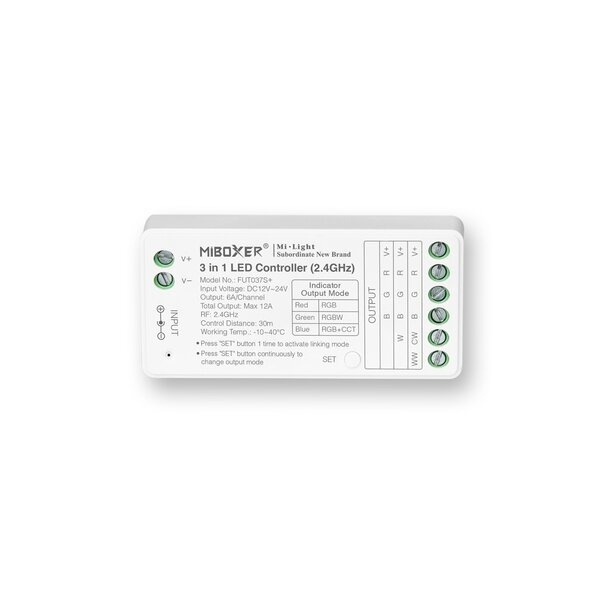 Zigbee LED controller 3 in 1 - voor RGB/RGBW/RGBWW/RGBCCT LED strips 12-24-48v - FUT037ZP+