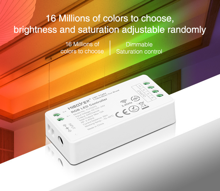 Zigbee LED controller 3 in 1 - voor RGB/RGBW/RGBWW/RGBCCT LED strips 12-24-48v - FUT037ZP+