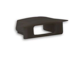 Eindkap voor LED Strip profielen met kabeldoorvoer - 08ZWART