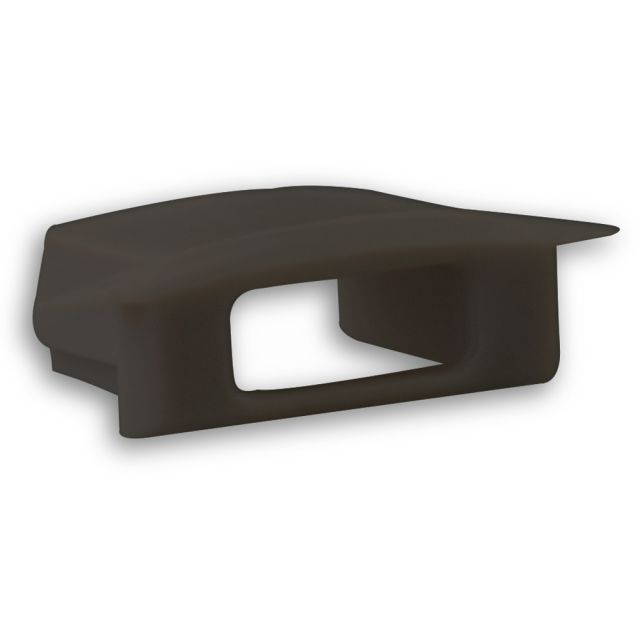 Eindkap voor LED Strip profielen met kabeldoorvoer - 08ZWART