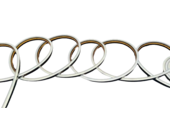Zwarte Mini Neon Flex LED strip 24 volt 3000 kelvin warm wit 12W 980LM 4 x 8 mm IP65 – 3 meter