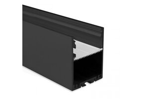 LED strip profiel XL 2 meter inclusief klikcover 40mm x 50 mm - XL40ZWART
