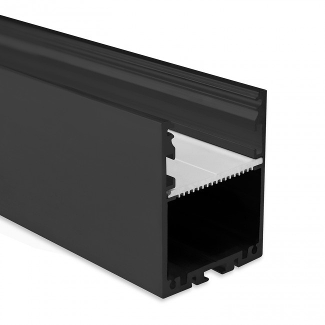 LED profiel XL 2 meter inclusief klikafdekking 40mm x 50 mm - XL40ZWART