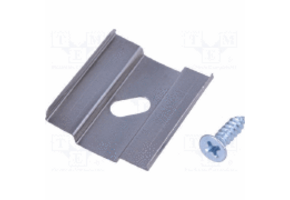 Montageklem buigbaar LED strip profiel F12 serie F12WIT, F12ALU, F12ZWART inclusief schroefje