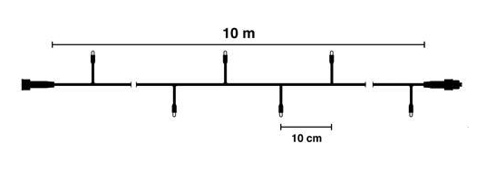 10 meter kerstverlichting - Starterset - 100 LEDs - extra warm wit - amber - IP67 waterdicht - PRO LUKSUS
