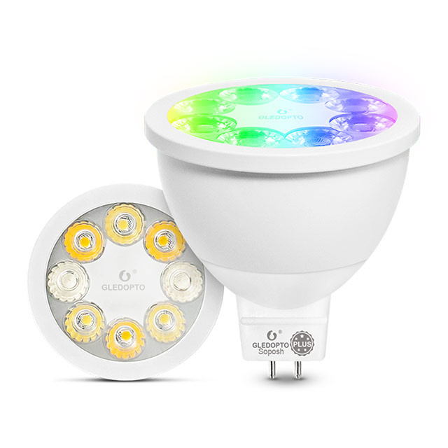 GLEDopto Zigbee instelbare MR16 LED Spot RGBCCT 4 watt 12 volt (2000K-6500K)