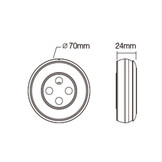Dual white LED wanddimmer - Wit - Draadloos - S1-W