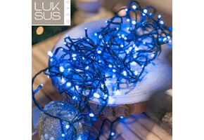 Kerstverlichting blauw 320 LED lampjes - 32 meter met 8 functies - IP44 voor binnen en buiten – LUKSUS