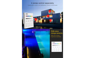 DMX RGB LED wanddimmer - DMX 512 en Draadloos MIBOXER - X3