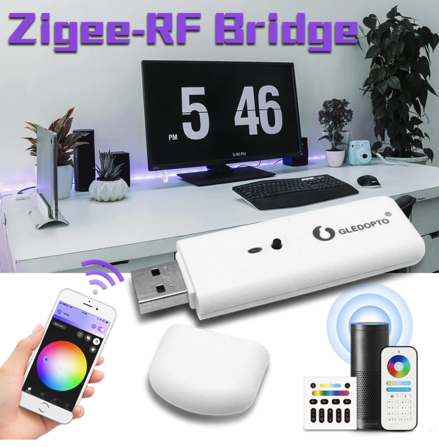 Zigbee LED controller om 2.4 GHZ RF bridge aan te sturen