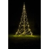 Kerstboom vlaggenmast verlichting met 880 LEDs 6 meter - multi color en warm wit - LUKSUS