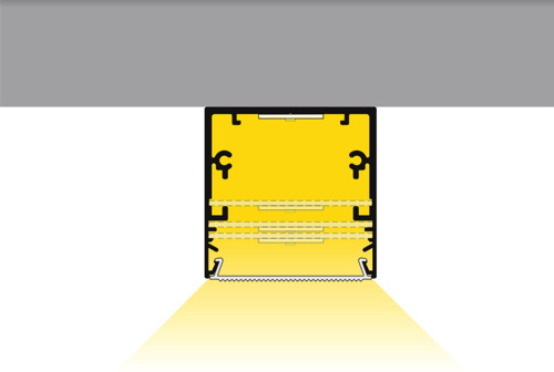 Zwart LED XXL profiel 2 meter met afdekking 53 mm x 53 mm - XL53ZWART