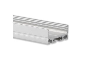 PN4 breed LED opbouwprofiel 2 meter - 26 x 11 mm - Geanodiseerd aluminium - Afdekking naar keuze