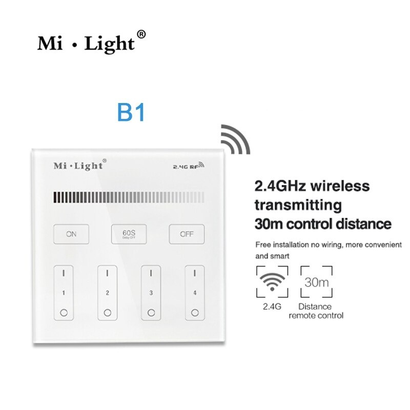 4-Zone Brightness Dimming Smart Panel Remote Controller - B1 Mi-light 2.0