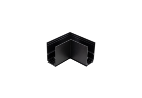 48V Deep L Profiel Connector Plat Rechts - Zwart