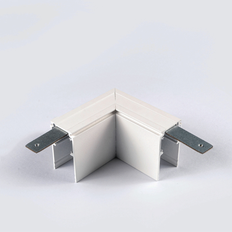 48V Deep L Profiel Connector Plat Rechts - Wit