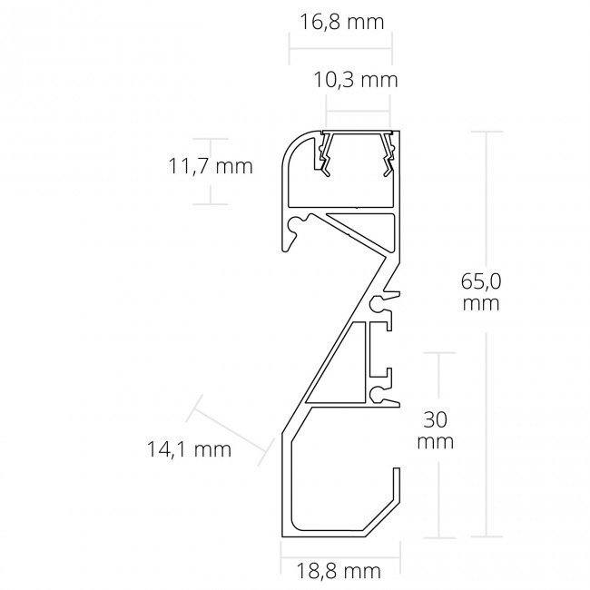 Eindkap inclusief schroef voor LED strip profiel F6WIT