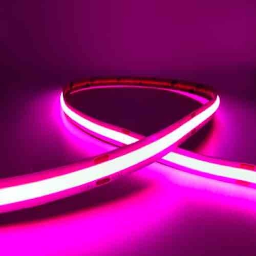 PRO COB LED strip Roze - Pink 8W 1050LM 480 LED’s p/m 24VDC IP20 - 5 meter