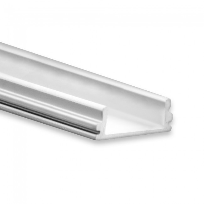 LED profiel met opaal klikafdekking 16,85 mm x 6,50 mm - 15ALU