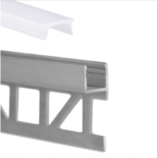 Slim LED stucprofiel 2 meter met opaal klikafdekking 29,2 mm x 10 mm - SLIMSTUC03