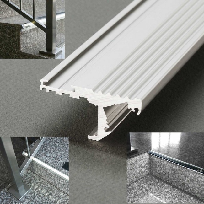 LED strip trapprofiel met cover 41,5 mm x 20,6 mm - D10ZWART