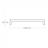 LED strip profiel 20 meter met lage cover 26,79mm x 11,69mm PN4 C1 - Wit
