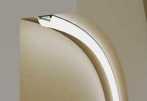 ARC12 CD/U5 buigbaar LED opbouwprofiel - Zwart - afdekking naar keuze