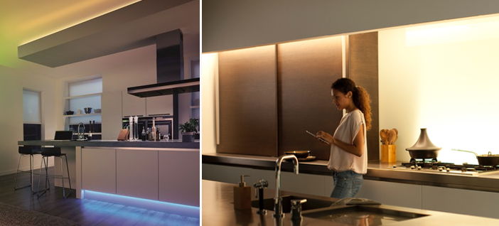 Diagonaal inbouw LED strip profiel 1 meter met opaal klikcover 30 mm x 12.7 mm - C22ALU