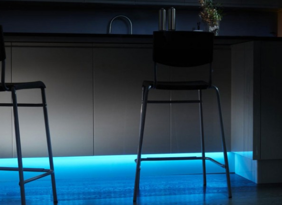 Diagonaal inbouw LED profiel 1 meter met opaal klikafdekking 30 mm x 12.7 mm - C22ALU