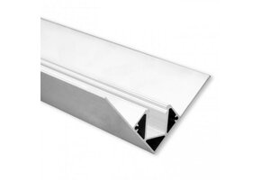 GIPS23 Binnenhoek LED gips hoekprofiel - Geanodiseerd aluminium - afdekking naar keuze