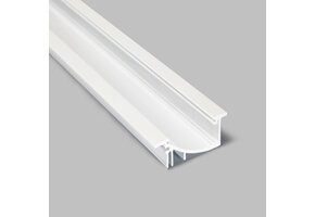 Wit LED inbouw profiel  53 mm x 13,5 mm F8Wit inclusief schuif cover