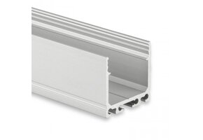 PN6V2 hoog LED opbouwprofiel - Geanodiseerd aluminium - afdekking naar keuze