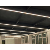 PN6V2 hoog LED opbouwprofiel - Geanodiseerd aluminium - afdekking naar keuze