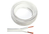 LED strip aansluitkabel 2-polig, YZWL 2×0,75mm - 50 meter rol - wit