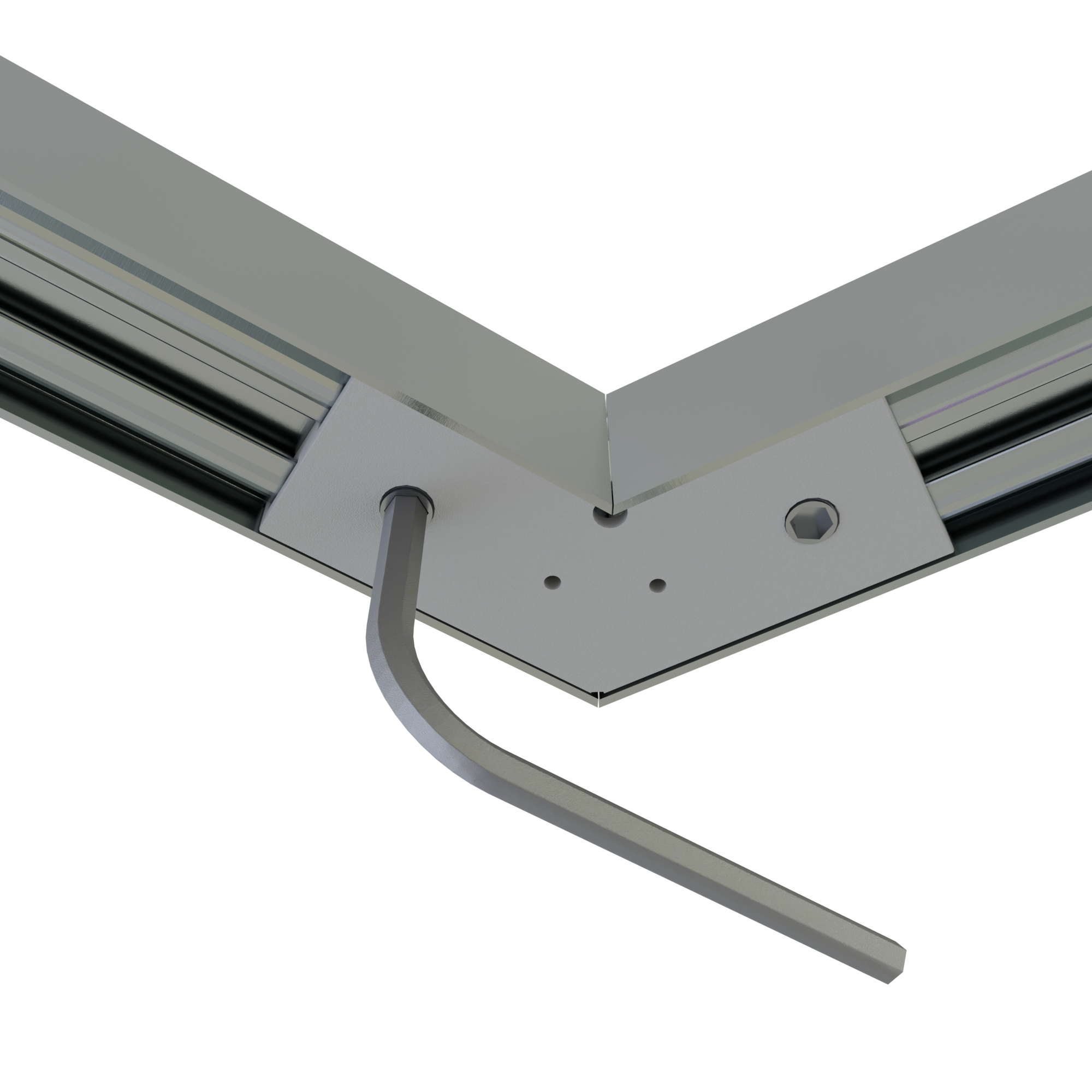 Connector 120° voor LED strip profiel 318ALU