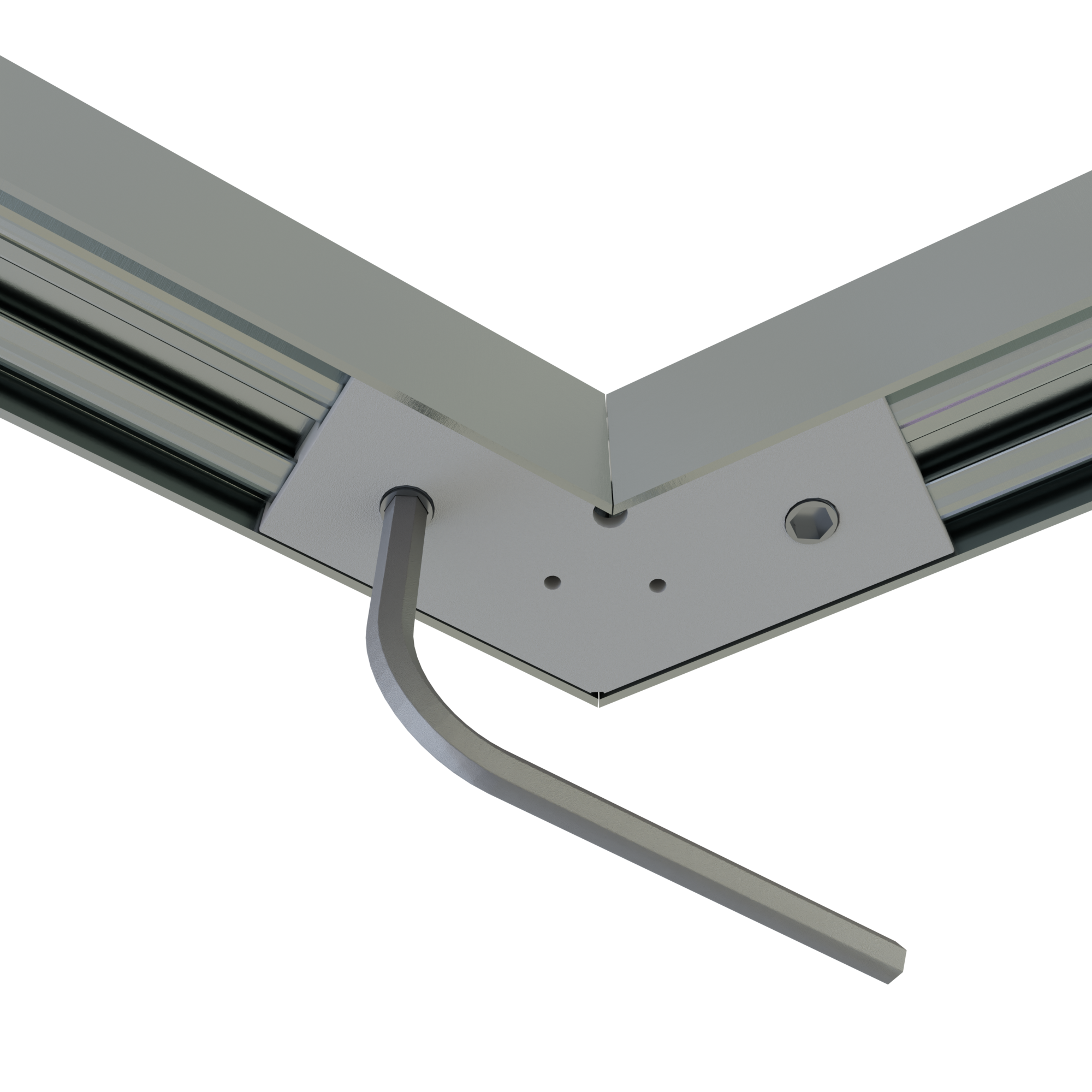 Connector 120° wit voor LED profiel 318WIT