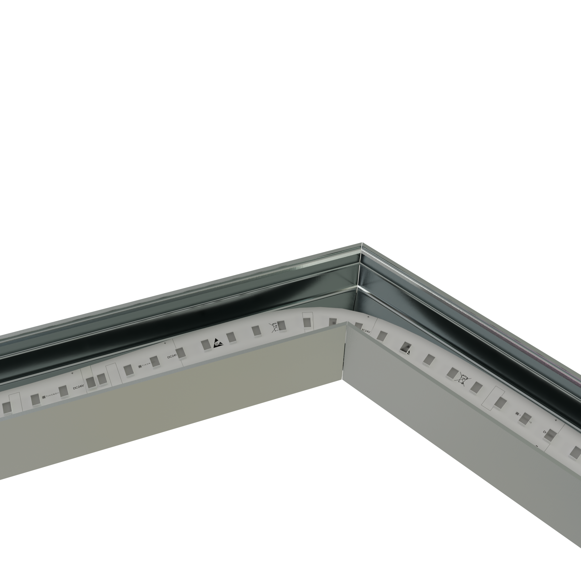 Connector 120° wit voor LED strip profiel 318WIT