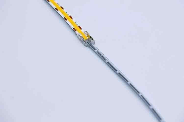 COB LED strip connector 1 zijdig - soldeervrij - klik connector - 8mm COB - ip20