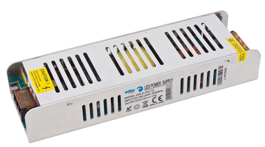 LED driver 200 watt 12 volt 17 Ampere - IP20 - ADLS-200-12J123L01