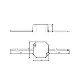Wandcontactdoos Dimbare Mini LED driver 12 watt 24 volt 0,08 Ampère - IP65 -Dimbare Mini LED driver 12 watt 24 volt 0,08 Ampère - IP65