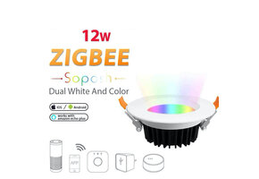 GLEDopto Zigbee LED inbouwspot RGBCCT 12 watt (2000K-6500K) - Smarthome compatible