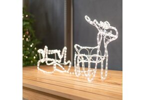 Arrenslee met rendier 2 delige set 140cm voor buiten! 504 LED - L