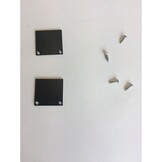 2 x PL1 LED opbouwprofiel eindkapjes inclusief schroeven - zwart - afdekking naar keuze