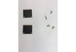 2 x PL1 LED opbouwprofiel eindkapjes inclusief schroeven - zwart - afdekking naar keuze